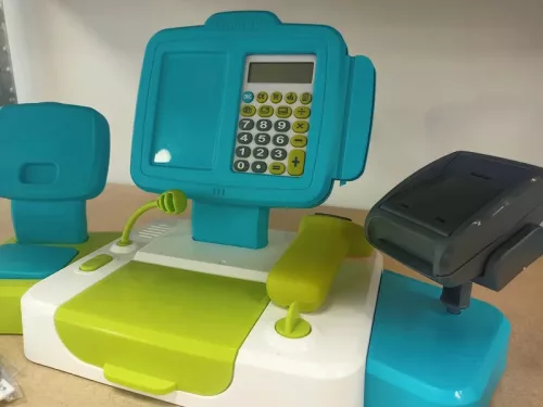 Casa de marcat electronica Smoby cu cantar si terminal de plata PACHET DEVOLUT