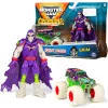 Monster Jam Creatures Grave Digger Grim Vehicul + Figurină AMBALAJ DEFECTAT