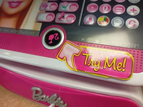 Barbie Casierie Magazin scaner bancnote monede DEFECT