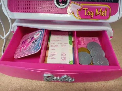 Barbie Casierie Magazin scaner bancnote monede DEFECT