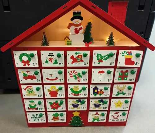 Decoratiuni de Craciun Calendar de Advent Casa de iarna VADLIWY