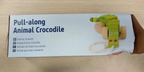 OUTLET Câlpă de crocodil din lemn cu sfoară - ambalaj deteriorat