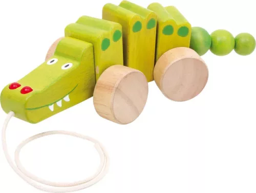 OUTLET Câlpă de crocodil din lemn cu sfoară - ambalaj deteriorat