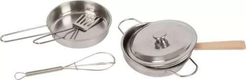 OUTLET Set de gătit cu picior mic, cu șorț, oală și tigaie AMBALAJ DETERMINAT