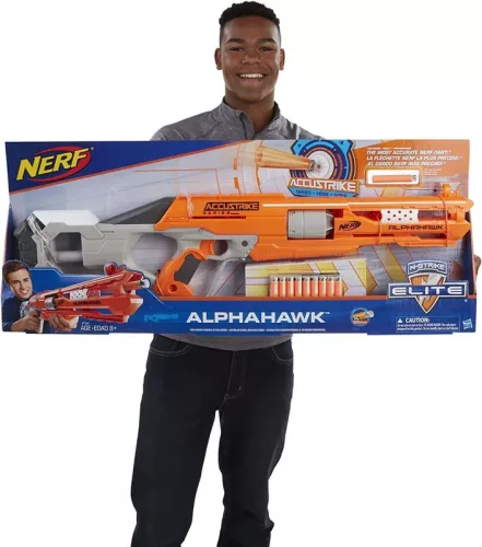 OUTLET NERF N-Strike Elite Alphahawk Launcher 10 Darts AMBALAJ DEFECTAT