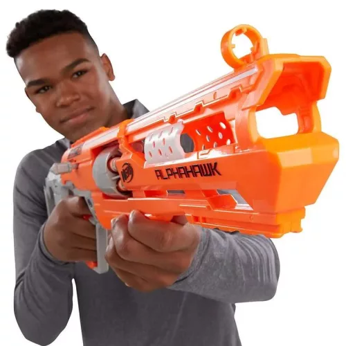 OUTLET NERF N-Strike Elite Alphahawk Launcher 10 Darts AMBALAJ DEFECTAT