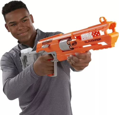 OUTLET NERF N-Strike Elite Alphahawk Launcher 10 Darts AMBALAJ DEFECTAT