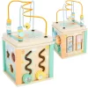 OUTLET Cub motor educativ din lemn pentru copii 5 in 1 - produs incomplet