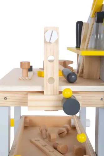 OUTLET Masa de atelier din lemn cu unelte pentru copii - produs incomplet