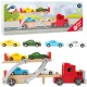OUTLET Small Foot Camion din lemn pentru transport masini autotransporter + 4 masini - produs defect