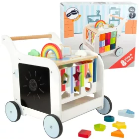   OUTLET Buton pentru premergător educațional din lemn Cuburi educaționale Sortare tablă 5 în 1 ACCESORII DETERMINATE