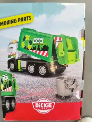 OUTLET Camion gunoi Eco Mercedes Benz + accesorii lumina/sunet - produs incomplet