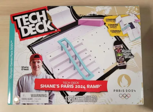 OUTLET Tech Deck set fingerboard Shane's Ramp + skateboard de colecție colorat Paris 2024 AMBALAJ DETERMINAT