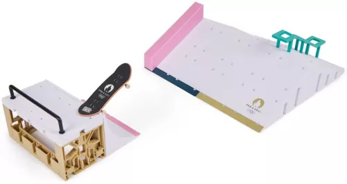 OUTLET Tech Deck set fingerboard Shane's Ramp + skateboard de colecție colorat Paris 2024 AMBALAJ DETERMINAT