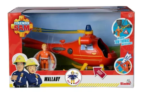 OUTLET Set pompier elicopter Wallby, figurina Tom Thomas + accesorii AMBALAJ DETERMINAT