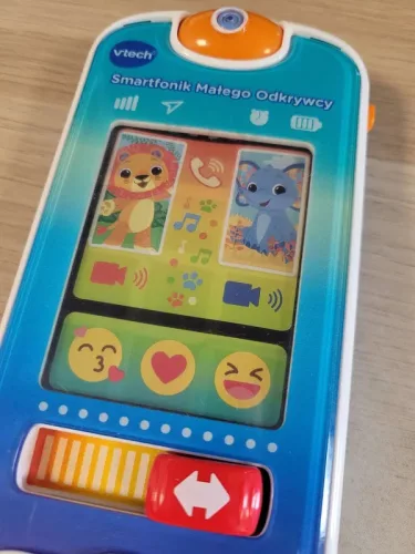 OUTLET Jucărie Smartphone interactiv Small Explorer sunet luminos Polish Vtech DUPĂ REPARAȚIE