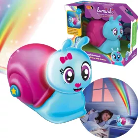   OUTLET Luminki proiector mic curcubeu Lumini de noapte melc albastru cu spada de sunet si lumina - Produs defect