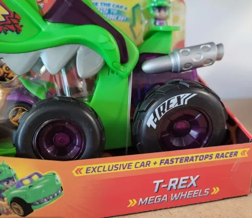 OUTLET T-Racers T-Rex Mega Wheels Auto Launcher and Driver Set - Produs defect