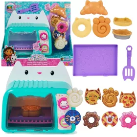   OUTLET Casă Pisici Gabi Set Bucătărie Mic Jucărie Cuptor Microunde + Accesorii 11 Bucăți Lumină Casă de păpuși Gabby's AMBALAGE DEFECTAT, GREȘIT