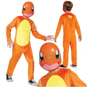   OUTLET Costum de carnaval Costum Pokemon Charmander Costum portocaliu Kigurumi 127-136 cm (7-8 ani) - produs incomplet