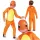 OUTLET Costum de carnaval Costum Pokemon Charmander Costum portocaliu Kigurumi 127-136 cm (7-8 ani) - produs incomplet