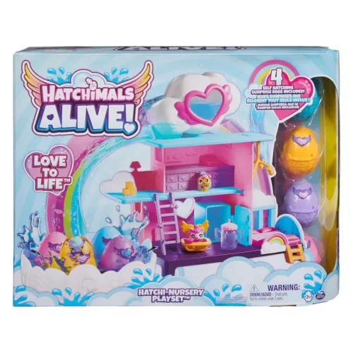 OUTLET Hatchimals Alive! Set surpriza de ingrijire pentru copii mici + figurina - produs incomplet