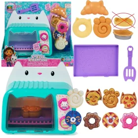   OUTLET Casă Pisici Gabi Set Bucătărie Mic Jucărie Cuptor Microunde + Accesorii 11 Bucăți Lumină Sunet Casa de păpuși Gabby'S DEFECT