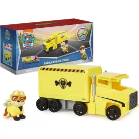   OUTLET Psi Patrol 2in1 Interactive Large Truck Yellow Vehicle X-Treme Truck + Rubble Dog Figure - produs defect