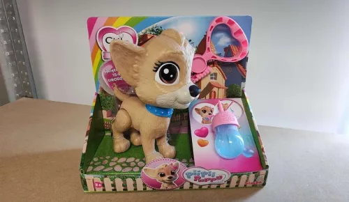 OUTLET Small Interactive Puppy Hand Dog Chi Chi Love Pii Pii Puppy Pee - produs defect