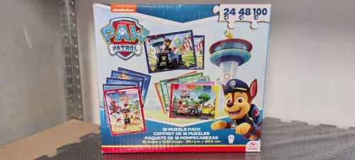 OUTLET Paw Patrol - puzzle 12 în 1, set de 12 puzzle-uri, set incomplet cu semne vizibile de utilizare