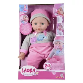   OUTLET Papusa Laura 40 cm cu suzeta si biberon PRODUS DUPA RETURNARE