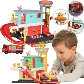   OUTLET Fireman Sam Pompieri cu cale + motor de pompieri Jupiter - produs incomplet