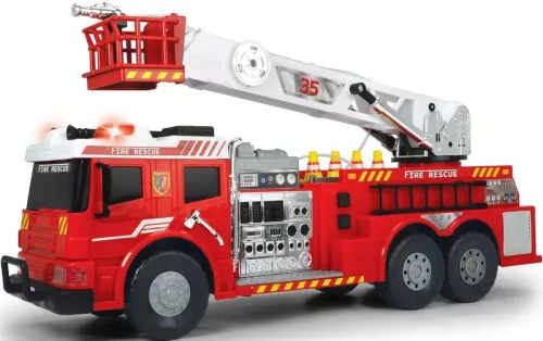 OUTLET Camion de pompieri cu telecomandă pentru pompieri cu scară mobilă Lumină/sunet RC - Produs defect