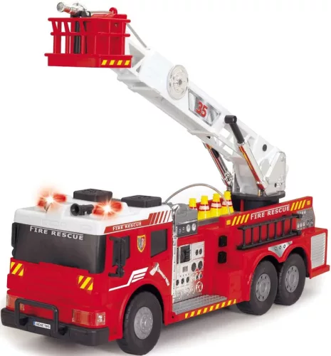 OUTLET Camion de pompieri cu telecomandă pentru pompieri cu scară mobilă Lumină/sunet RC - Produs defect