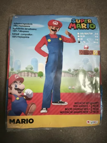 OUTLET Costum de carnaval Super Mario parada costumatie baieti 134-146 cm (10-12 ani) - produs defect