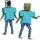 OUTLET Costum carnaval Minecraft pentru baieti Parada costumului zombie 125-135 cm (7-8 ani) - produs incomplet