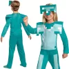 OUTLET Costum Minecraft Costum carnaval Diamond Armor 137-149 cm 10-12 ani - produs incomplet