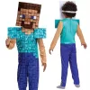 OUTLET Costum Minecraft, costum carnaval Steve 127-136 cm (7-8 ani) - produs defect