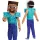 OUTLET Costum Minecraft, costum carnaval Steve 127-136 cm (7-8 ani) - produs defect