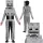 OUTLET Costum carnaval Minecraft pentru baieti Costum Costum Alb Schelet Costum 125-135 cm (7-8 ani) FARA AMBALAJ ORIGINAL