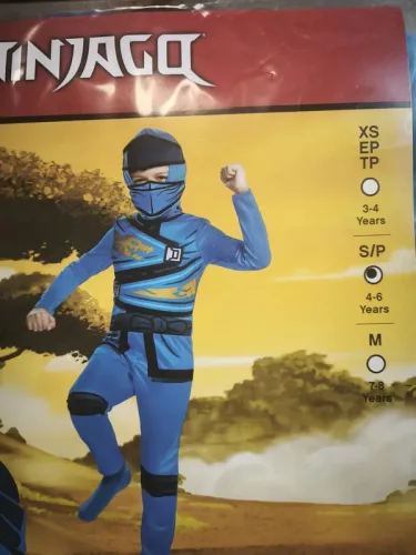 OUTLET Costum Lego Ninjago JAY 4-6 ani S – produs incomplet