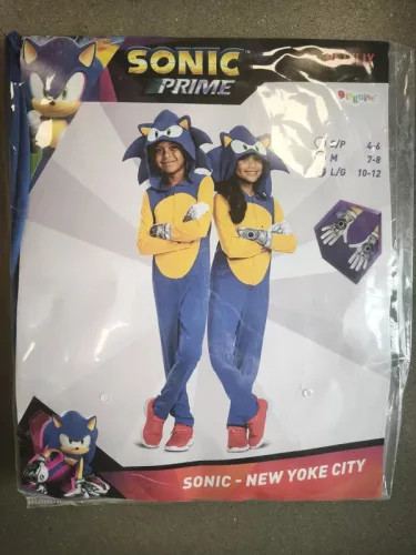 OUTLET Costum de carnaval Sonic pentru baieti si fete Costum arici Dress up 134-146 cm (10-12 ani) - produs incomplet