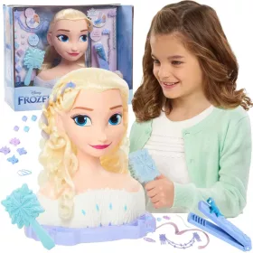   OUTLET Papusa Cap mare pentru pieptanat si coafat Deluxe Disney Princess Elsa Frozen + Accesorii AMBALAJ DETERMINAT