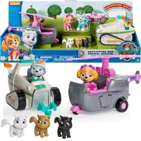   OUTLET Set de salvare Vehicule și figurine Psi Patrol Skye și Everest + pisici AMBALAJ DETERMINAT
