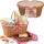 OUTLET Cos mare de picnic din rachita cu mancare + patura si vase - produs incomplet