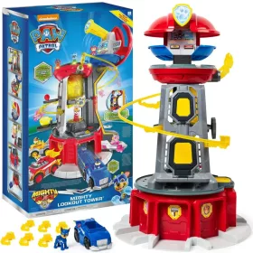   OUTLET Psi Patrol Big tower Base + Chase vehicul cu Mighty Pups Kosmopiski figurina inaltime 84 Cm DEFECT