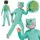 OUTLET Costum de carnaval Costum Pokemon Bulbasaur Costum verde Kigurumi 109-126 cm (4-6 ani) DUPĂ RETURNARE