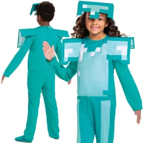   OUTLET Costum Minecraft, costum carnaval armura diamant 127-136 cm (7-8 ani) DUPA RETURNARE