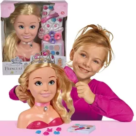   OUTLET Set Cap de papusa pentru coafat pieptanat Machiaj Pictura Printesa Coafor + accesorii Simba AMBALAJ DETERMINAT