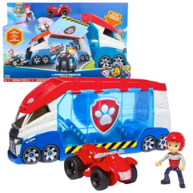   OUTLET Psi Patrol Velký Patrol Camion de lansare și salvare + vehicul cu patru roți și figură Ryder în mișcare DUPĂ ÎNTORARE